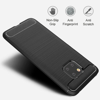 Custodia per Huawei Mate 20 Pro, Techsuit, Carbonio, Nera