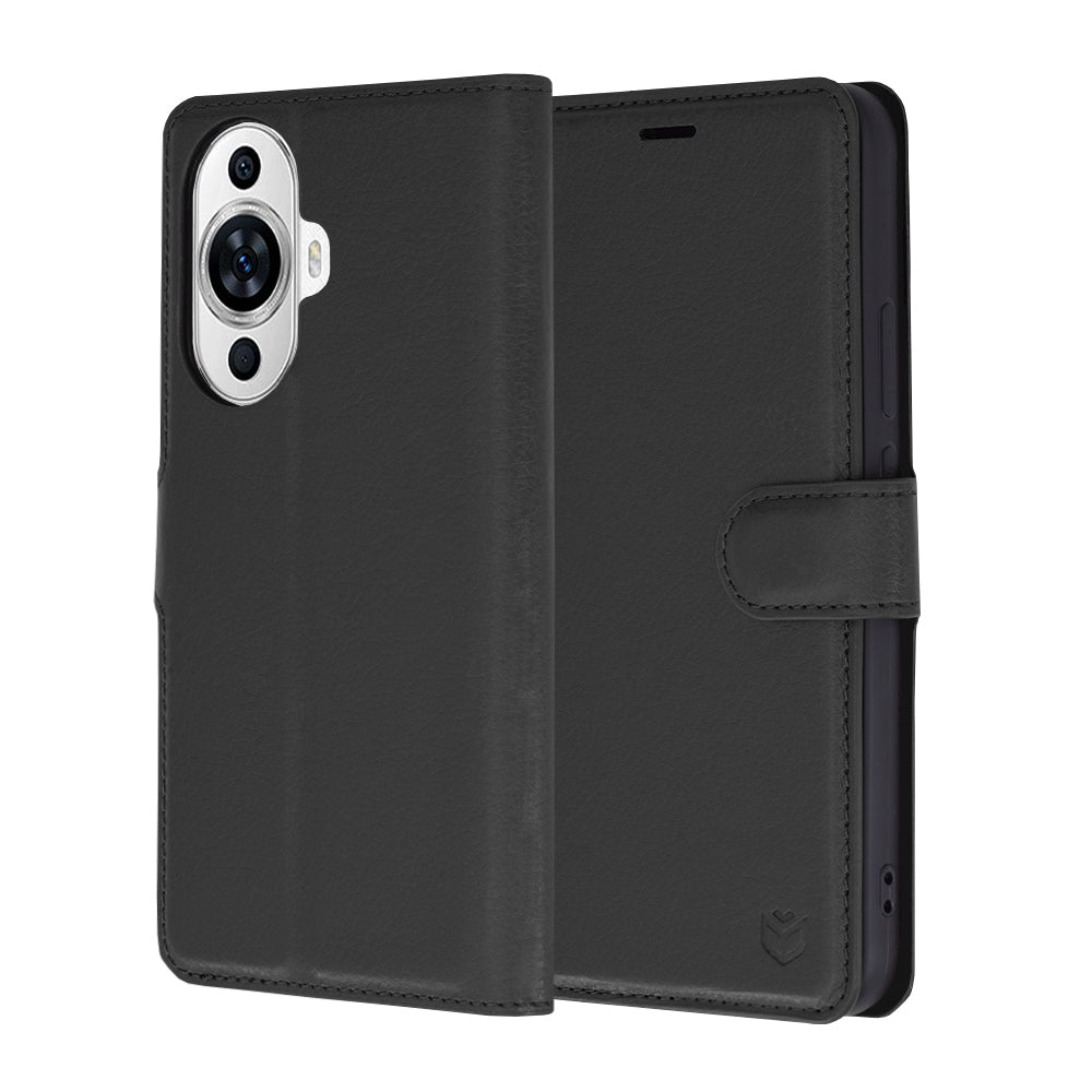 Case for Huawei nova 12s / nova 11, Techsuit, Leather Folio, Black