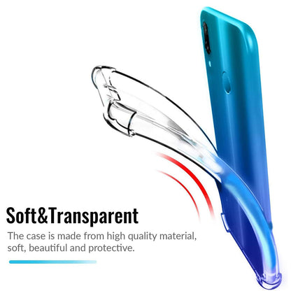 Case for Huawei P Smart (2019), Techsuit, Shockproof Clear, Transparent