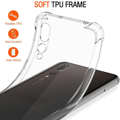 Custodia per Huawei P20 Pro, Techsuit, Shockproof Clear, Trasparente