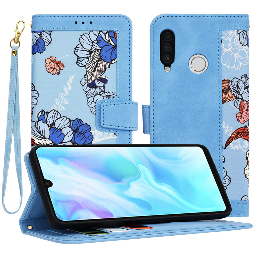 Custodia per Huawei P30 lite New Edition / P30 lite, Techsuit, FlipCraft, Blu