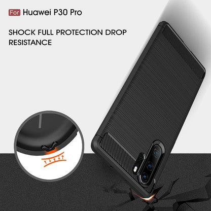 Custodia per Huawei P30 Pro New Edition / P30 Pro, Techsuit, Carbonio, Nera