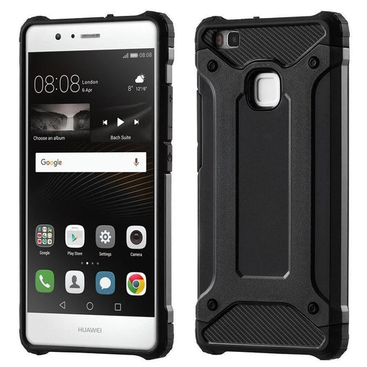 Custodia per Huawei P9 lite (2016), Techsuit, Hybrid Armor, Nera