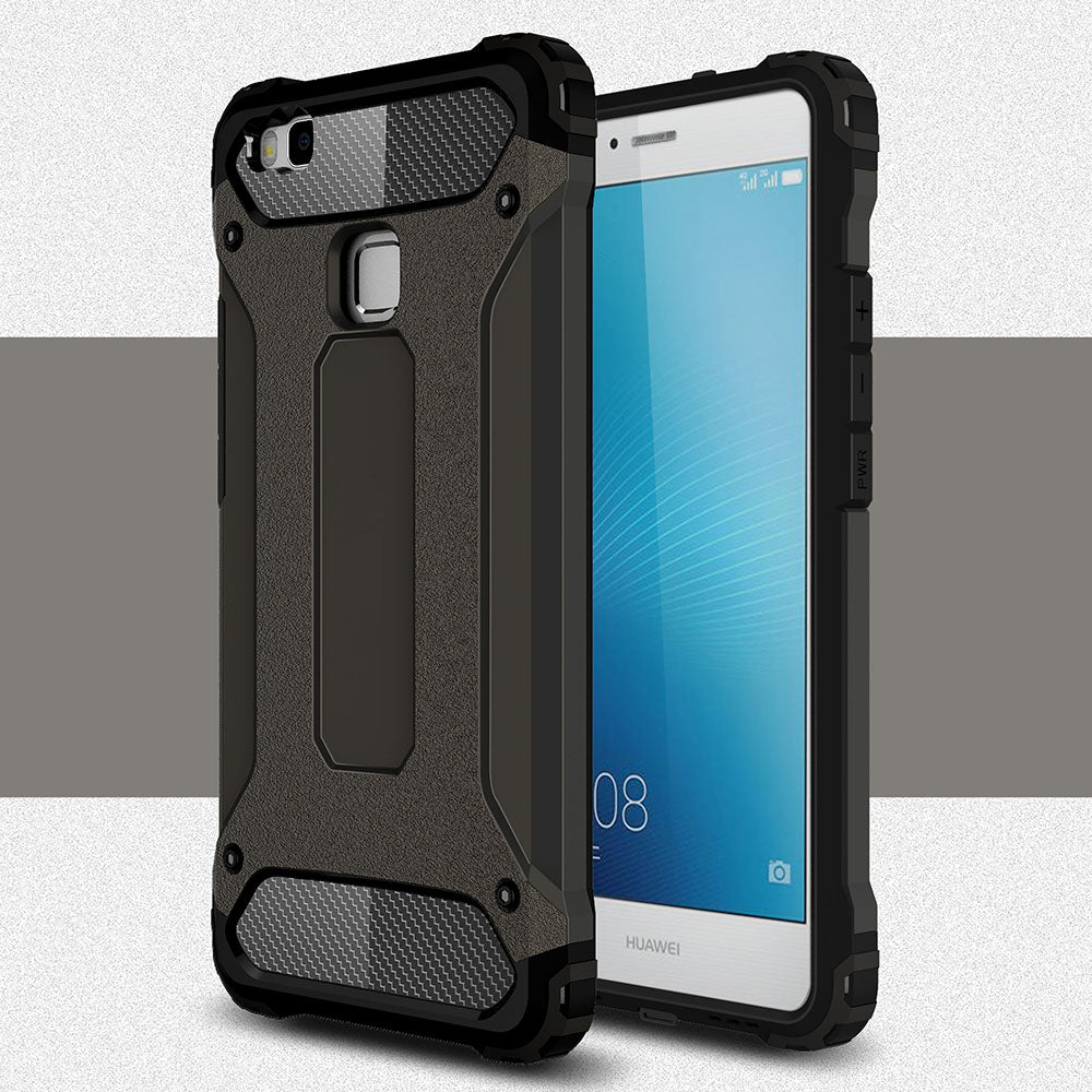 Custodia per Huawei P9 lite (2016), Techsuit, Hybrid Armor, Nera