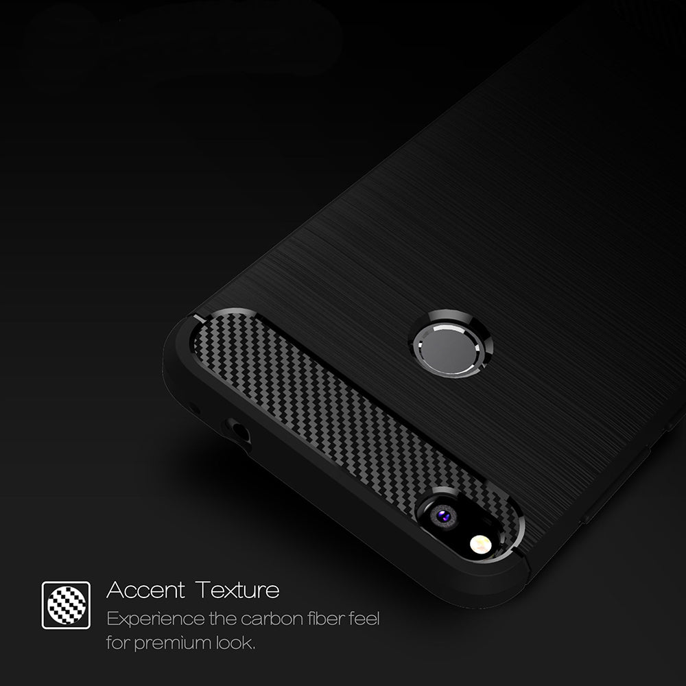Custodia per Huawei P9 Lite (2017) / P8 Lite (2017), Techsuit, Carbonio, Nera