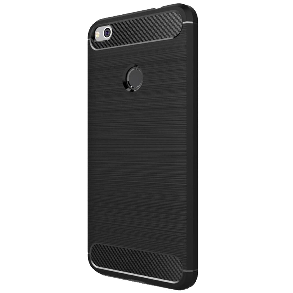 Custodia per Huawei P9 Lite (2017) / P8 Lite (2017), Techsuit, Carbonio, Nera