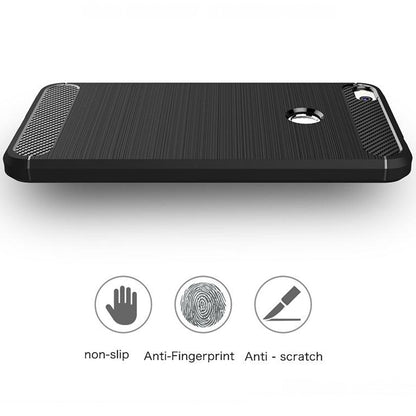 Custodia per Huawei P9 Lite (2017) / P8 Lite (2017), Techsuit, Carbonio, Nera