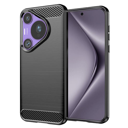 Custodia per Huawei Pura 70 Pro, Techsuit, Carbonio, Nera