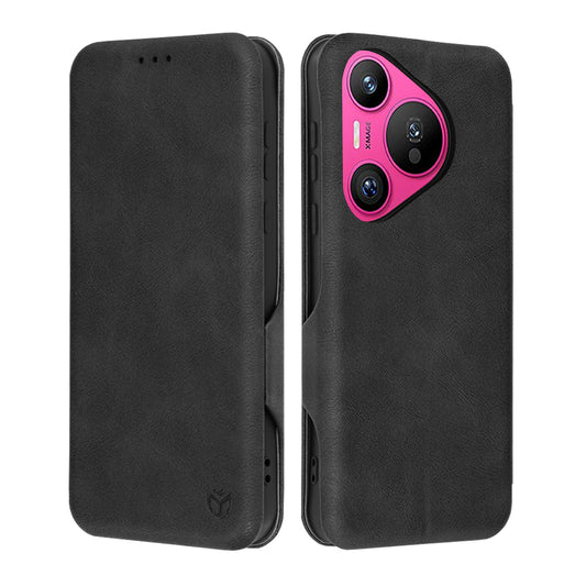 Custodia per Huawei Pura 70, Techsuit, Safe Wallet Plus, Nera
