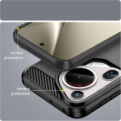 Custodia per Huawei Pura 70 Ultra, Techsuit, Carbonio, Blu
