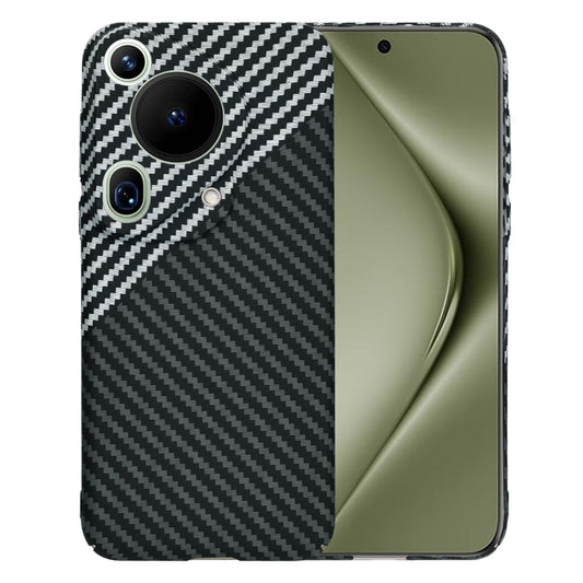 Custodia per Huawei Pura 70 Ultra, Techsuit, Carbonite FiberShell, Nero Grigio