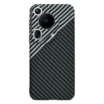Custodia per Huawei Pura 70 Ultra, Techsuit, Carbonite FiberShell, Nero Grigio