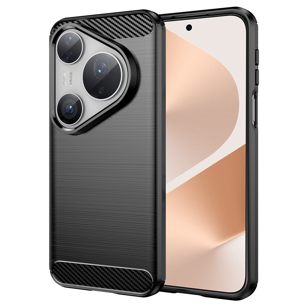 Custodia per Huawei Pura 80 Pro / Pura 80 Ultra, Techsuit, Carbonio, Nera