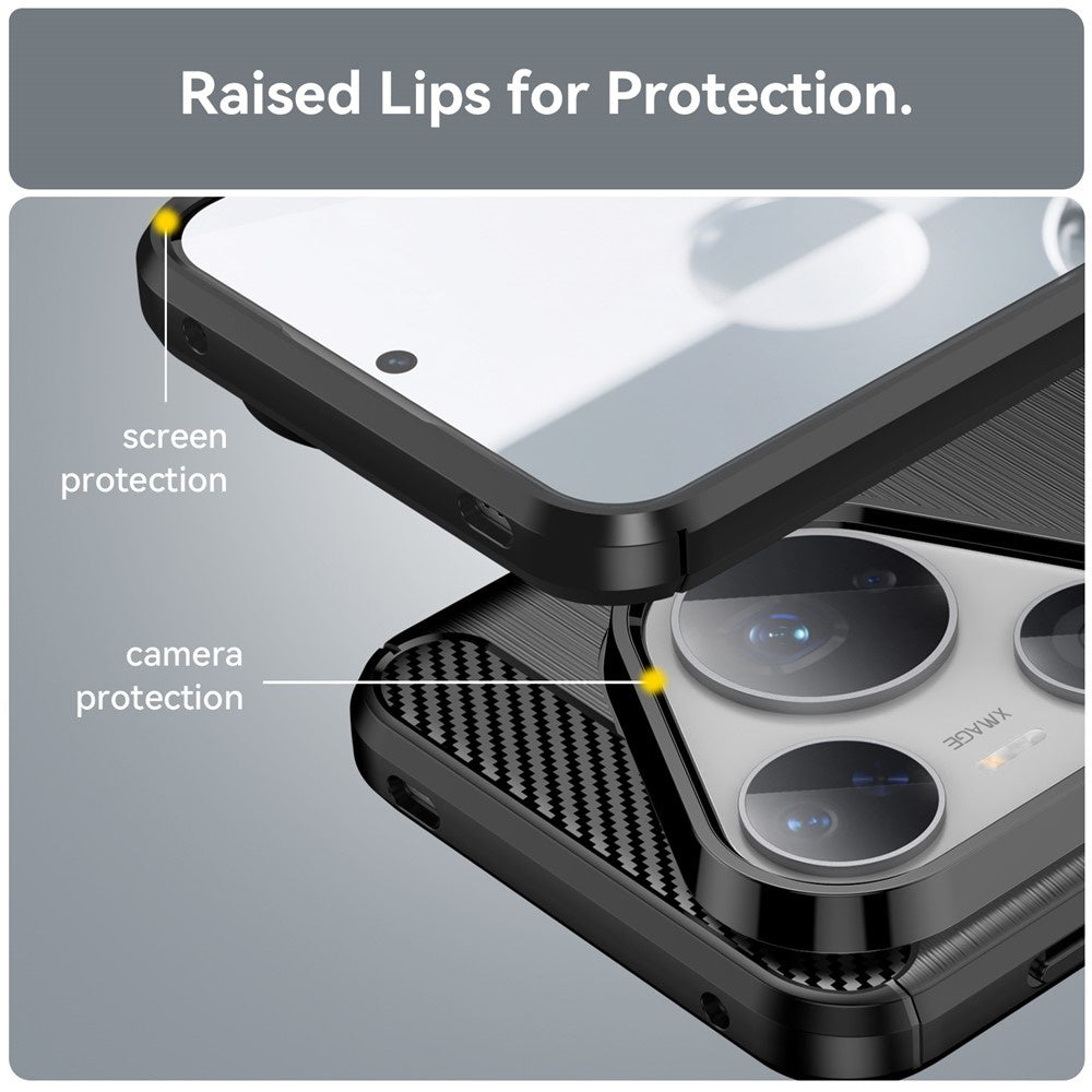 Custodia per Huawei Pura 80 Pro / Pura 80 Ultra, Techsuit, Carbonio, Nera