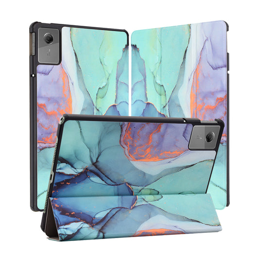 Custodia per Lenovo Idea Tab 11, Techsuit, FoldPro Green Time, Multicolore