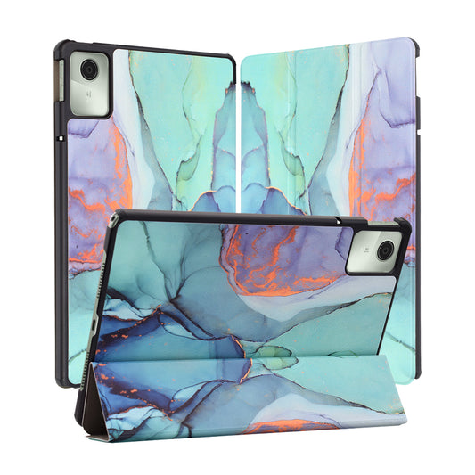 Custodia per Lenovo Tab M11, Techsuit, FoldPro Green Time, Multicolore