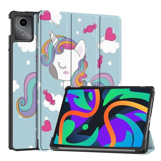 Custodia per Lenovo Tab M11, Techsuit, FoldPro Unicorn, Multicolore