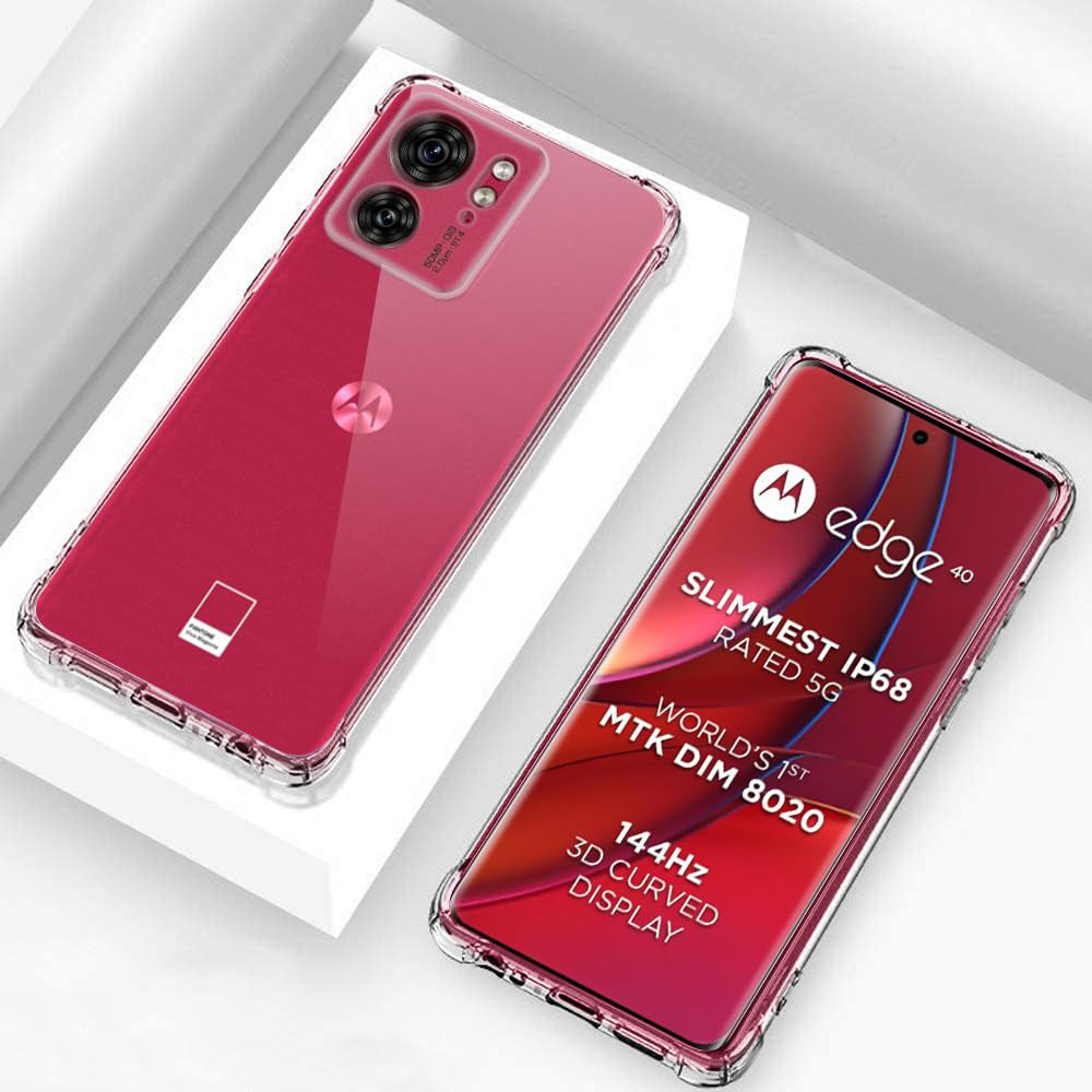 Custodia per Motorola Edge (2023) / Edge 40, Techsuit, Shockproof Clear, Trasparente