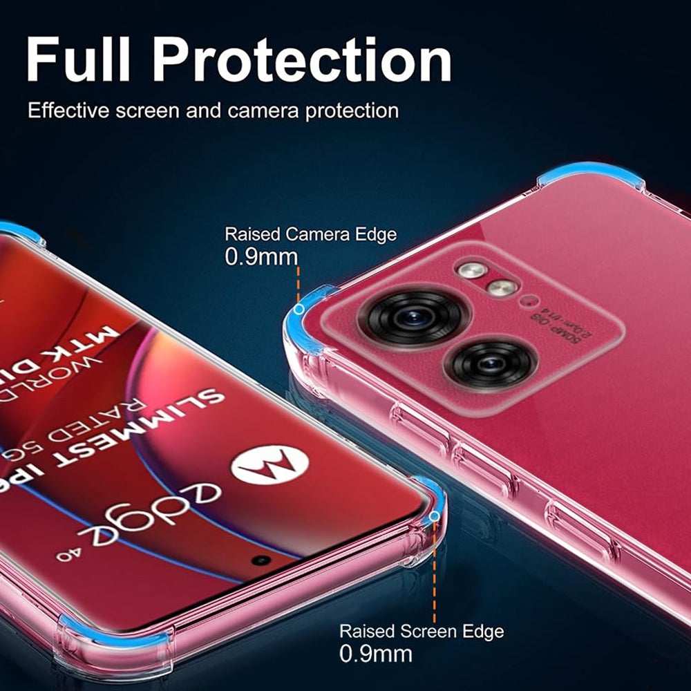 Custodia per Motorola Edge (2023) / Edge 40, Techsuit, Shockproof Clear, Trasparente