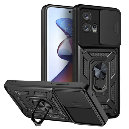 Custodia per Motorola Edge 30 Fusion, Techsuit, CamShield, Nera