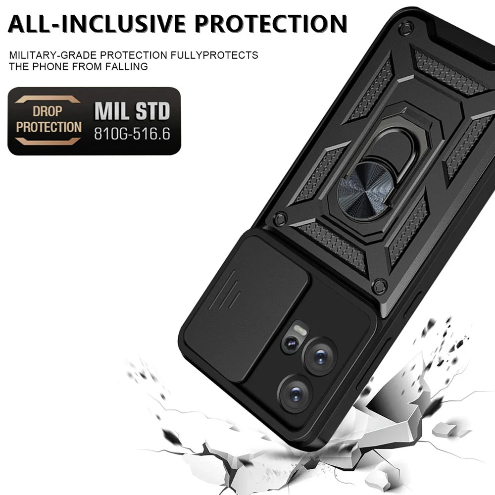 Custodia per Motorola Edge 30 Fusion, Techsuit, CamShield, Nera