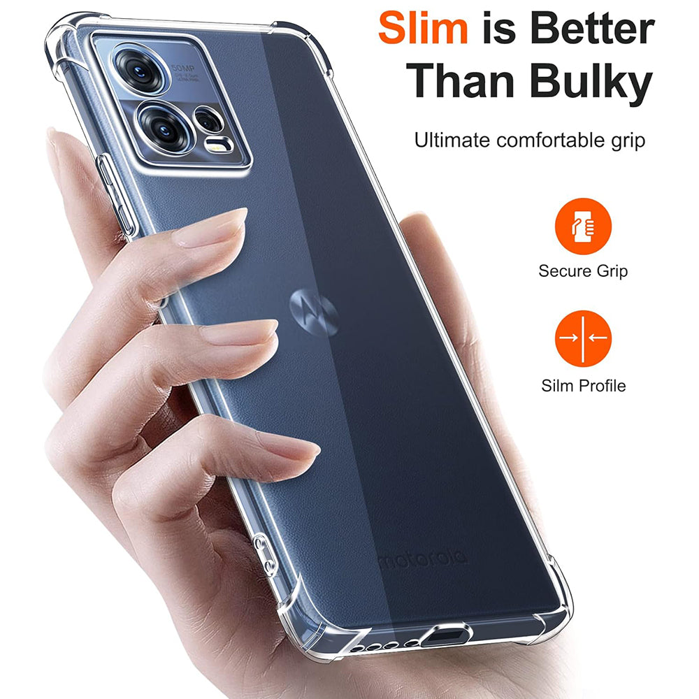 Custodia per Motorola Edge 30 Fusion, Techsuit, Shockproof Clear, Trasparente