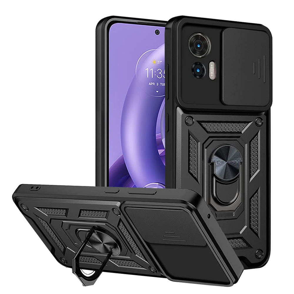 Custodia per Motorola Edge 30 Neo, Techsuit, CamShield, Nera