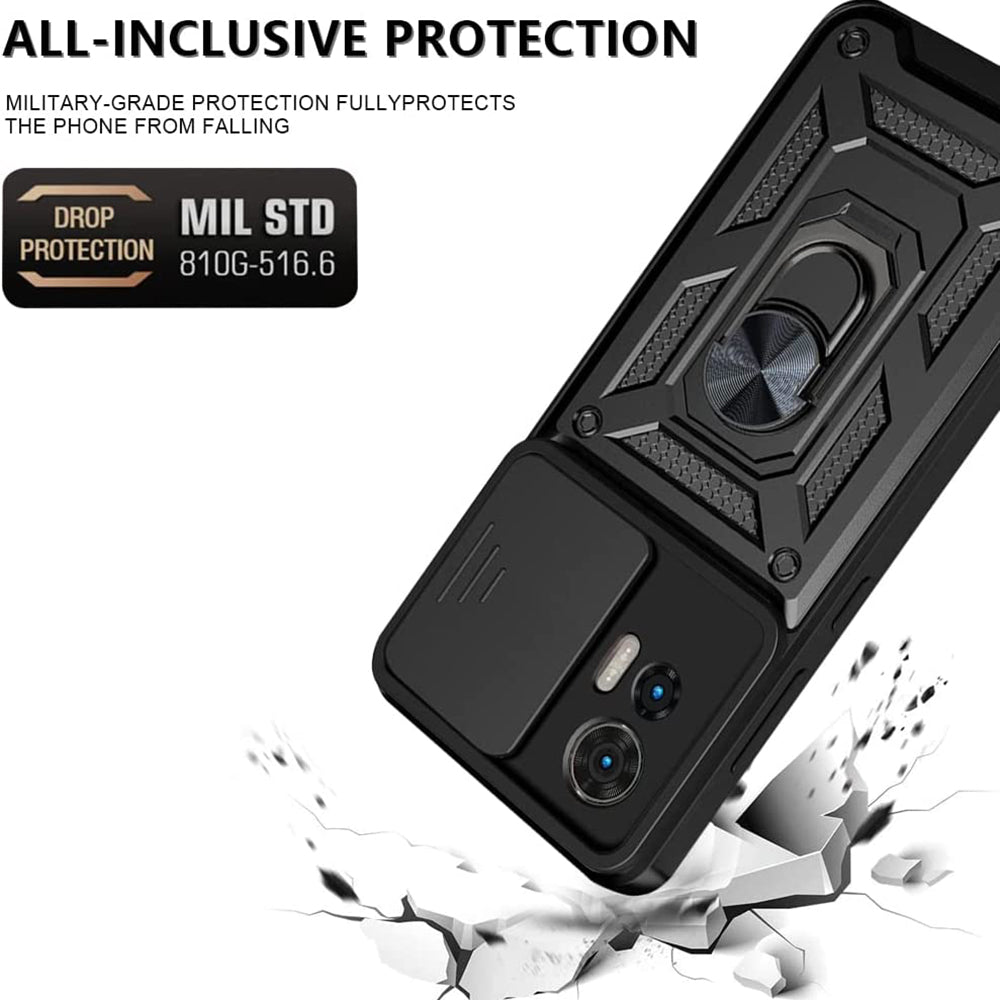 Custodia per Motorola Edge 30 Neo, Techsuit, CamShield, Nera