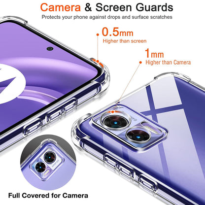 Custodia per Motorola Edge 30 Neo, Techsuit, Shockproof Clear, Trasparente