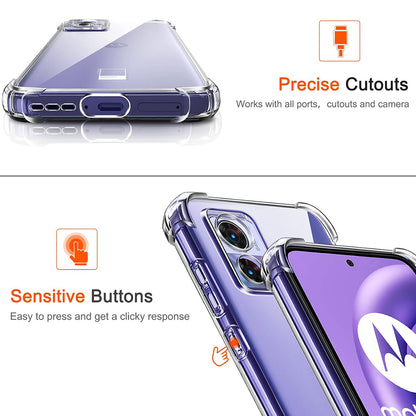 Custodia per Motorola Edge 30 Neo, Techsuit, Shockproof Clear, Trasparente