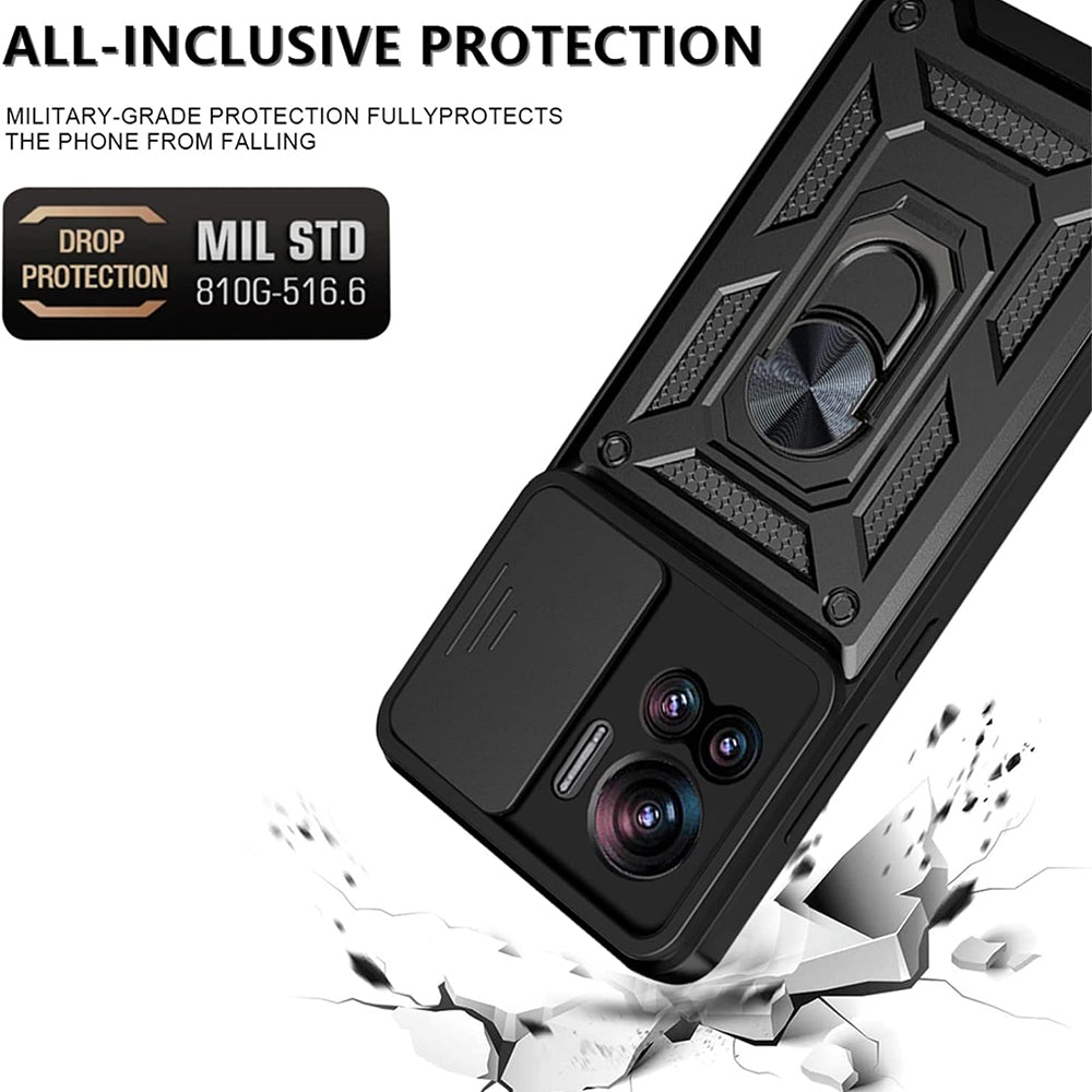 Custodia per Motorola Edge 30 Ultra, Techsuit, CamShield, Nera