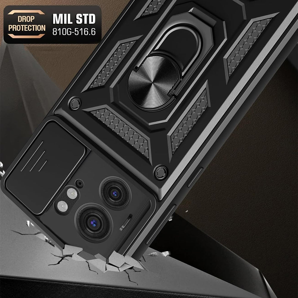 Custodia per Motorola Edge 40, Techsuit, CamShield, Nera