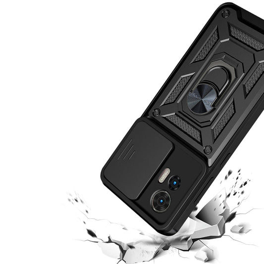 Custodia per Motorola Edge 50 Fusion, Techsuit, CamShield, Nera
