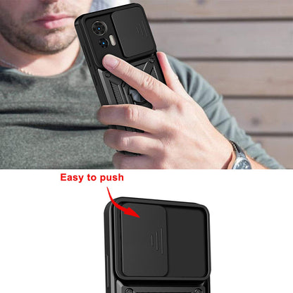 Custodia per Motorola Edge 50 Fusion, Techsuit, CamShield, Nera