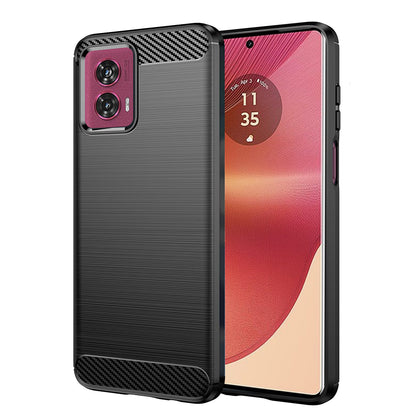 Custodia per Motorola Edge 50 Fusion, Techsuit, Carbonio, Nera