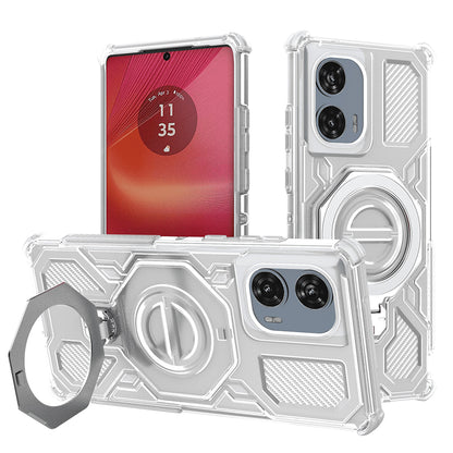 Custodia per Motorola Edge 50 Fusion, Techsuit, Carbon Shield Pro, Bianca