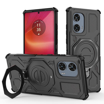 Custodia per Motorola Edge 50 Fusion, Techsuit, Carbon Shield Pro, Nera