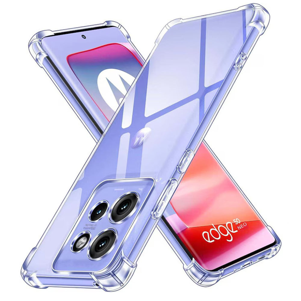 Custodia per Motorola Edge 50 Neo, Techsuit, Shockproof Clear, Trasparente