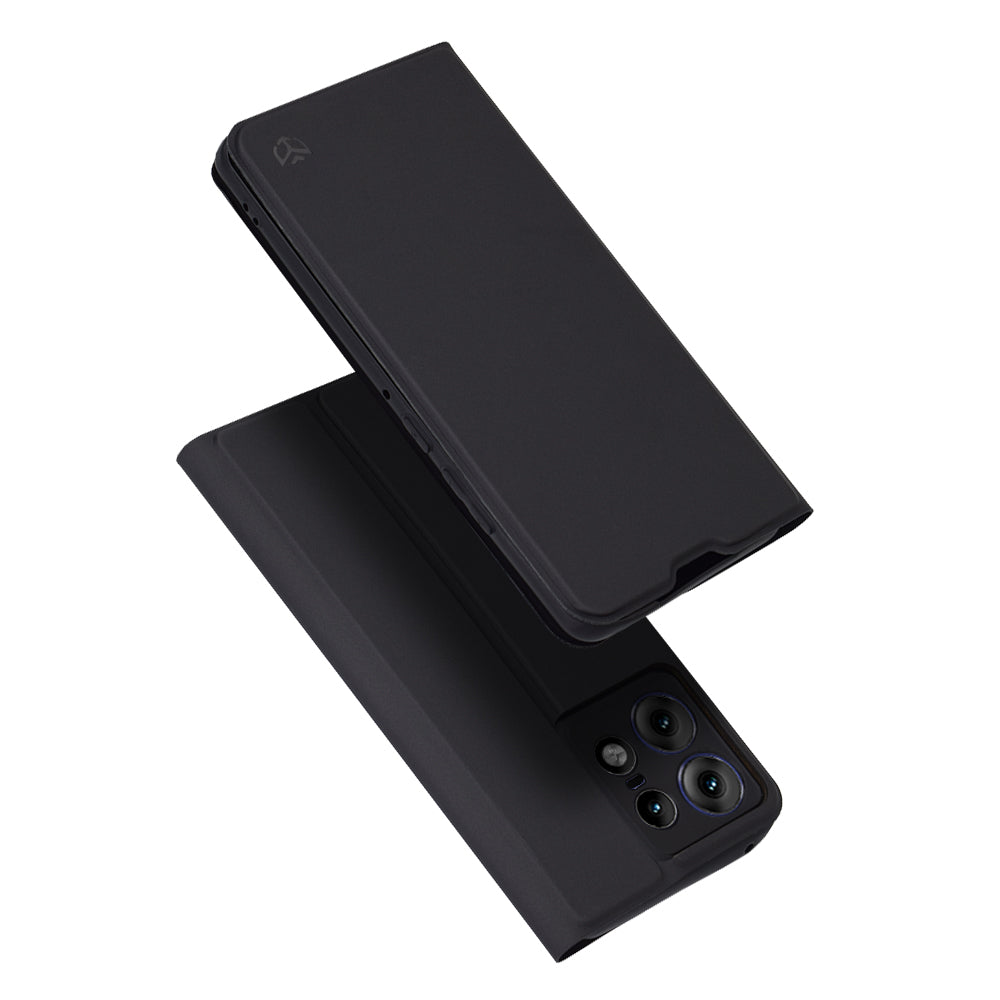 Custodia per Motorola Edge 50 Pro, Techsuit, Magskin Book, Nera