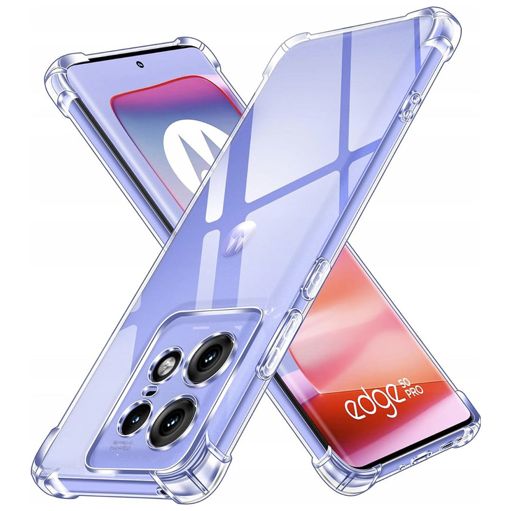 Custodia per Motorola Edge 50 Pro, Techsuit, Shockproof Clear, Trasparente