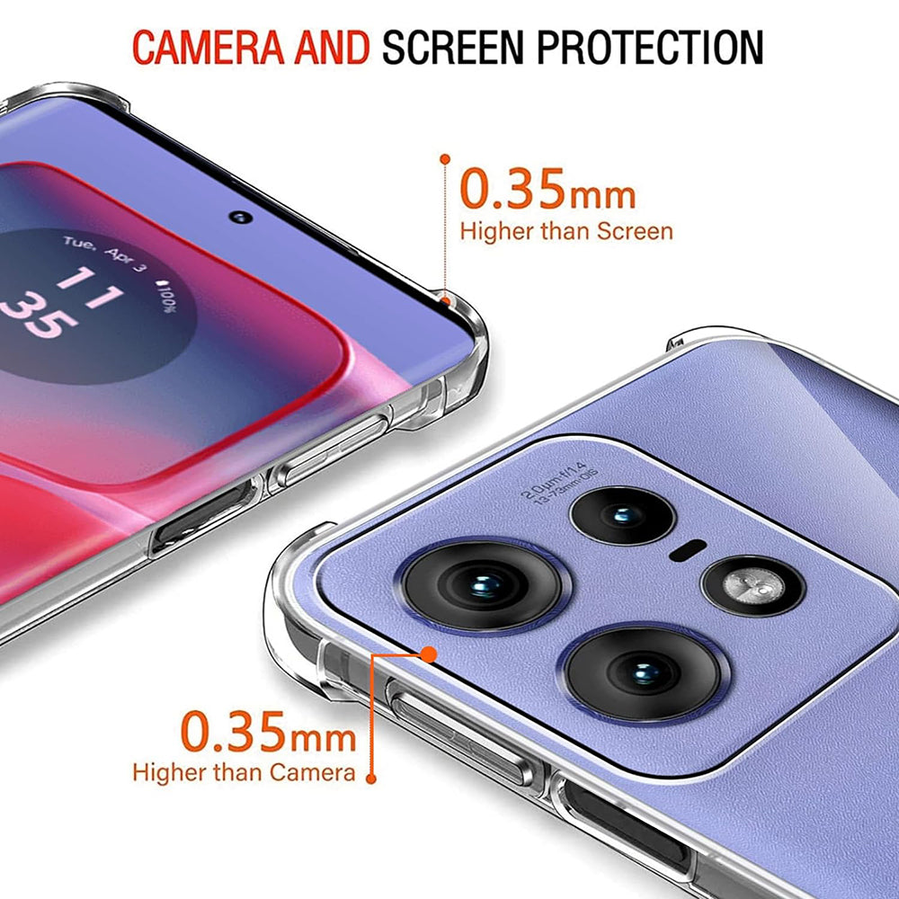 Custodia per Motorola Edge 50 Pro, Techsuit, Shockproof Clear, Trasparente