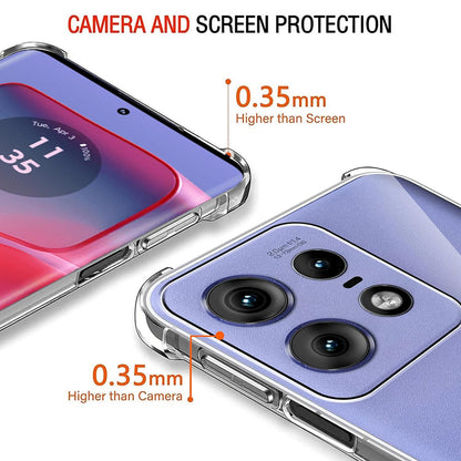 Custodia per Motorola Edge 50 Pro, Techsuit, Shockproof Clear, Trasparente