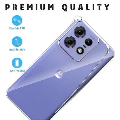 Custodia per Motorola Edge 50 Pro, Techsuit, Shockproof Clear, Trasparente