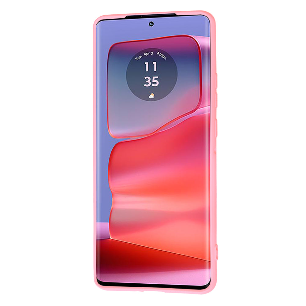 Custodia per Motorola Edge 50 Pro, Techsuit, SoftFlex, Rosa Chiaro