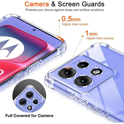 Custodia per Motorola Edge 50, Techsuit, Shockproof Clear, Trasparente