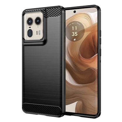 Custodia per Motorola Edge 50 Ultra, Techsuit, Carbonio, Nera