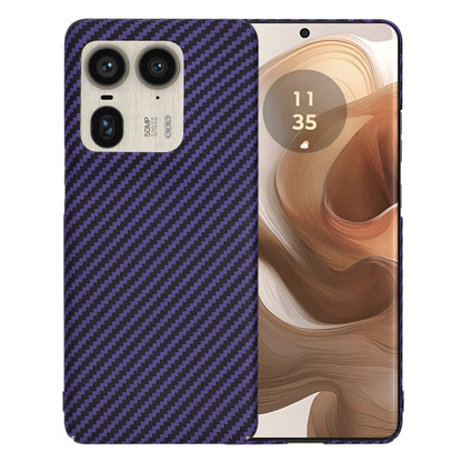 Custodia per Motorola Edge 50 Ultra, Techsuit, Carbonite FiberShell, Viola