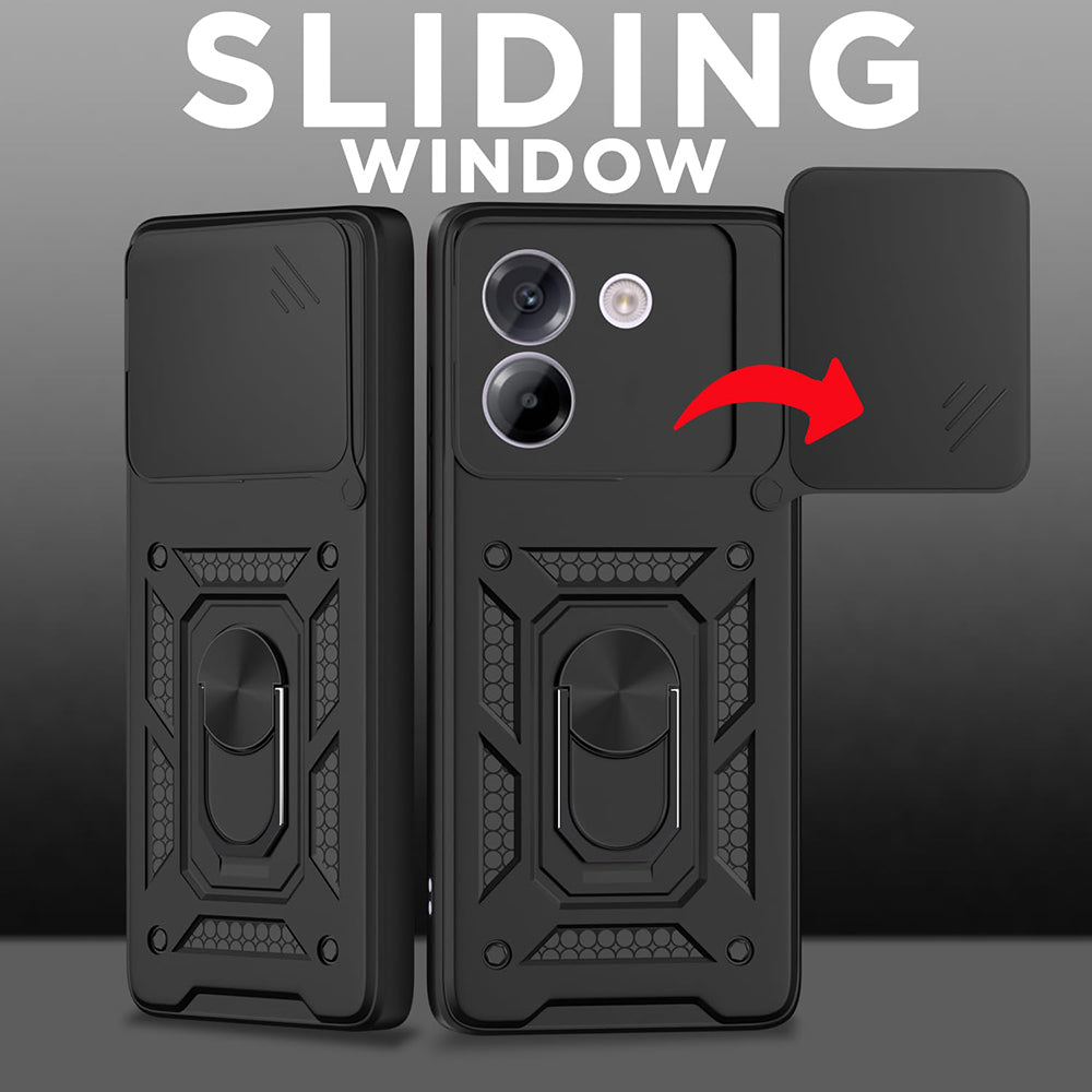 Custodia per Motorola Edge 60 Fusion / Edge 60, Techsuit, CamShield, Nera