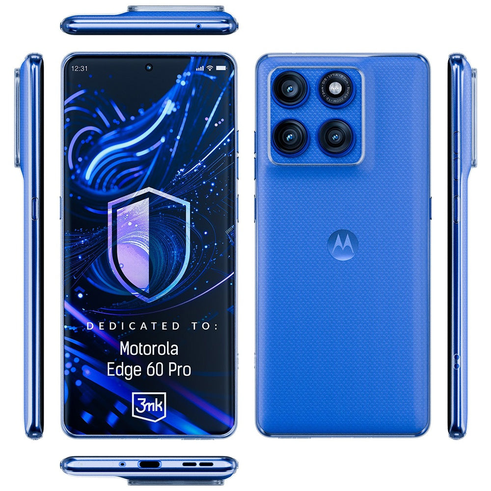 Custodia per Motorola Edge 60 Pro, 3MK, Clear, Trasparente