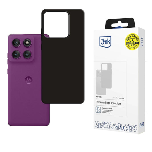 Custodia per Motorola Edge 60 Pro, 3MK, Nera Opaca